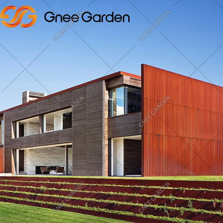 Бъждане на декорация Завесна стена Corten Steel