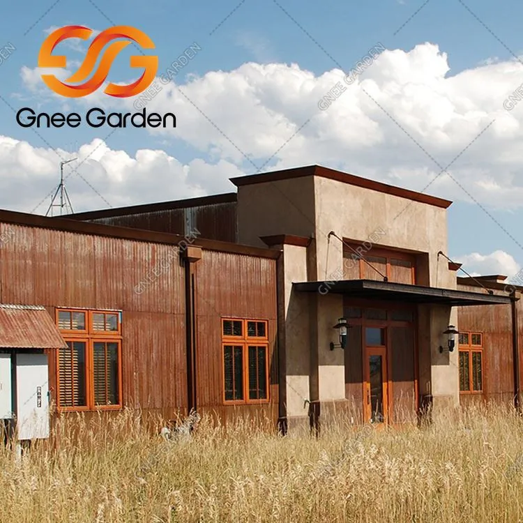 Вълнообразен стоманен покрив Corten