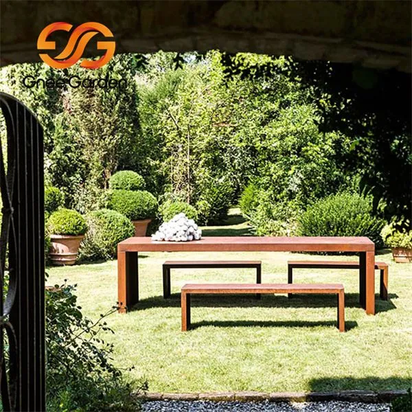 Пейки и маси от стомана Corten