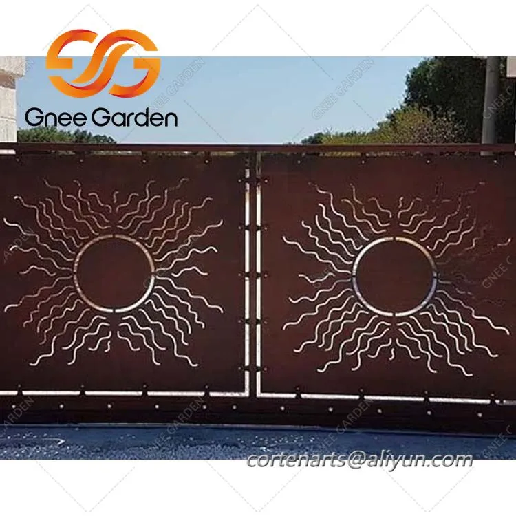 Метални градински порти Corten Steel