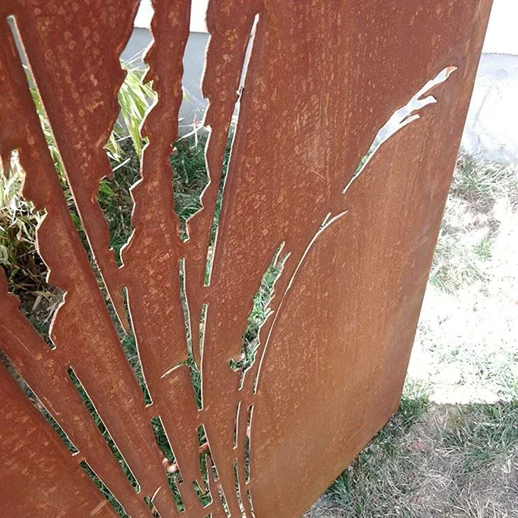 Corten Steel Garden Screen Rectangular Customized