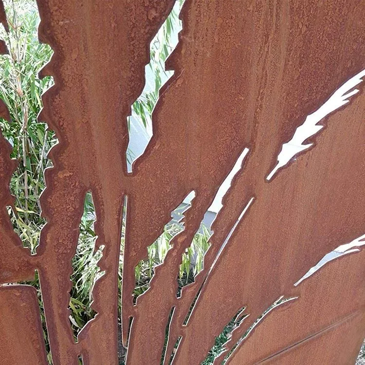 Corten Steel Garden Screen Rectangular Customized
