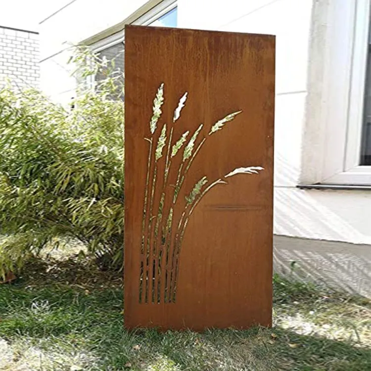 Стоманен градински параван Corten, правоъгълен, персонализиран