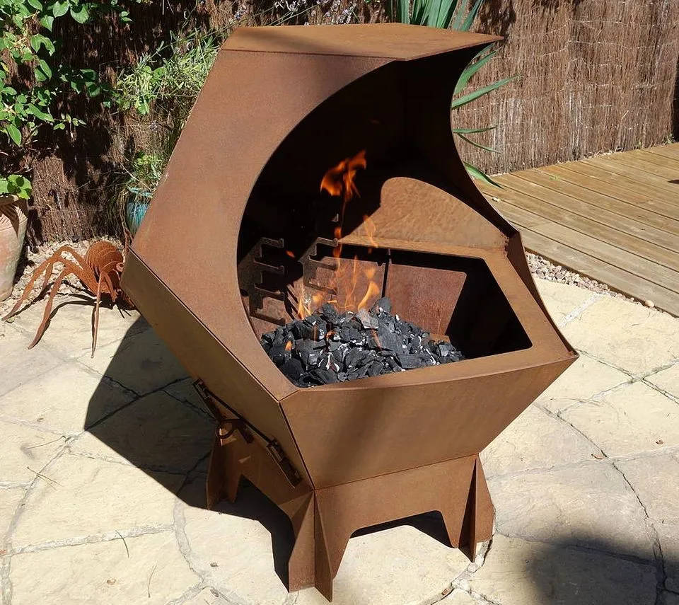 Corten Steel Outdoor Kitchen