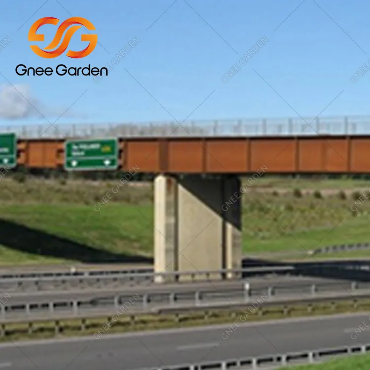 Конструкция на пешеходен мост от стомана Corten