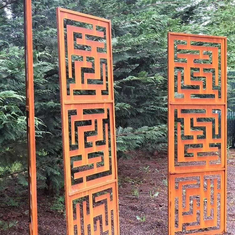 Corten Steel Screen Rusty Simple