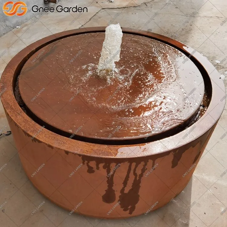 Corten Steel Water Feature за малки градински пространства