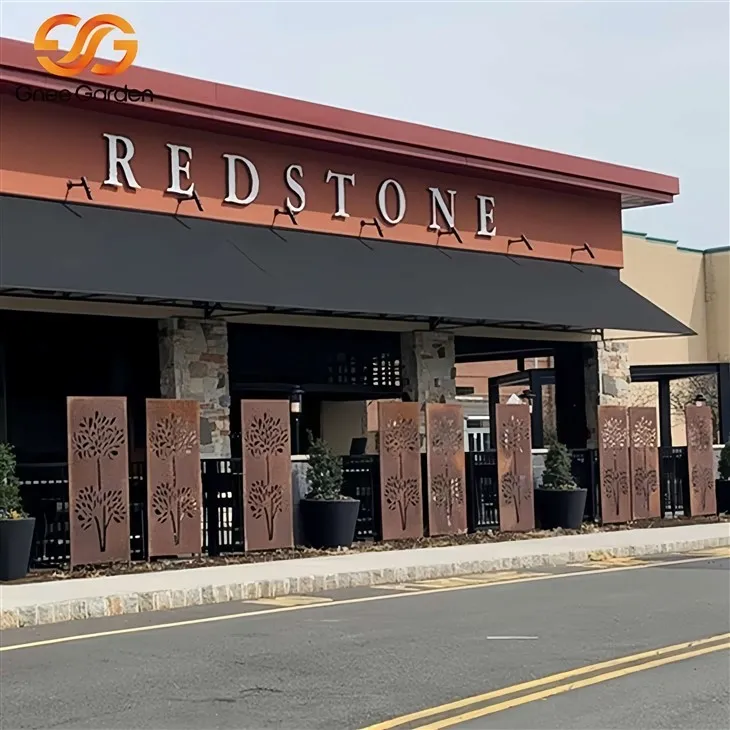 Градински лазерно изрязани метални екрани Corten