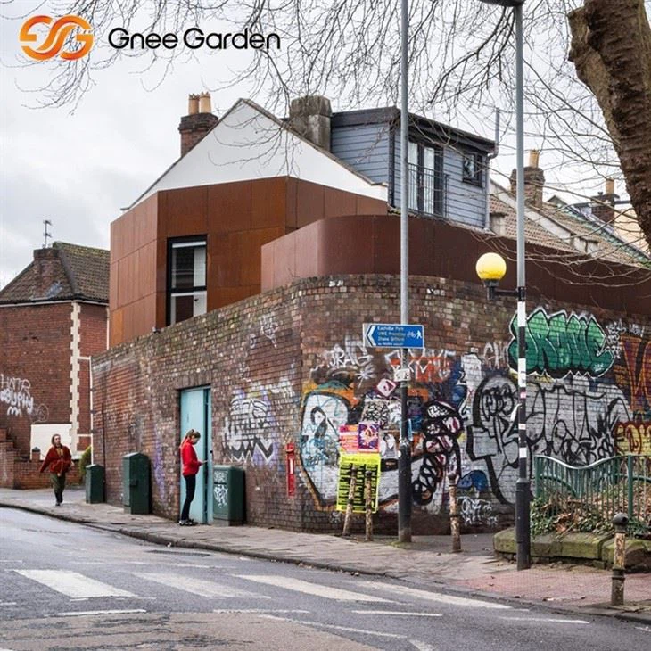 Метални облицовъчни панели corten ръжда ефект