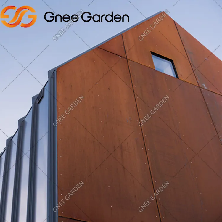 Метална фасада завеса стена с облицовка стоманена завеса стена
