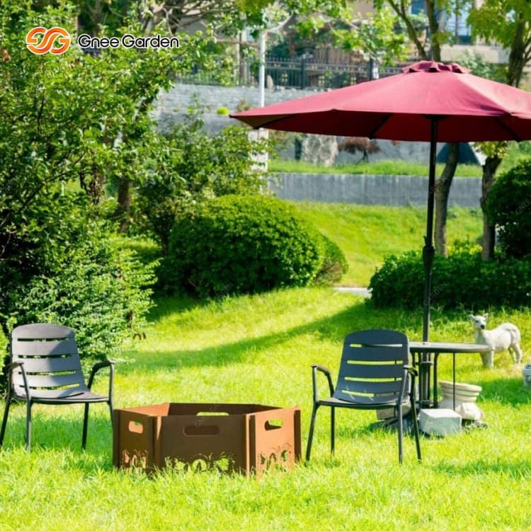 Модерна огнена яма на Corten Corten Corten