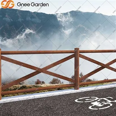 Модерно озеленяване с стоманена ограда Corten