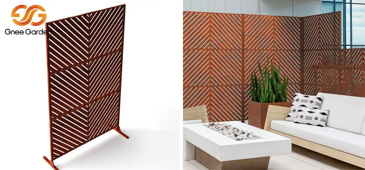Decorative Garden Corten Steel Screen Decorative Garden Corten Steel Screen
