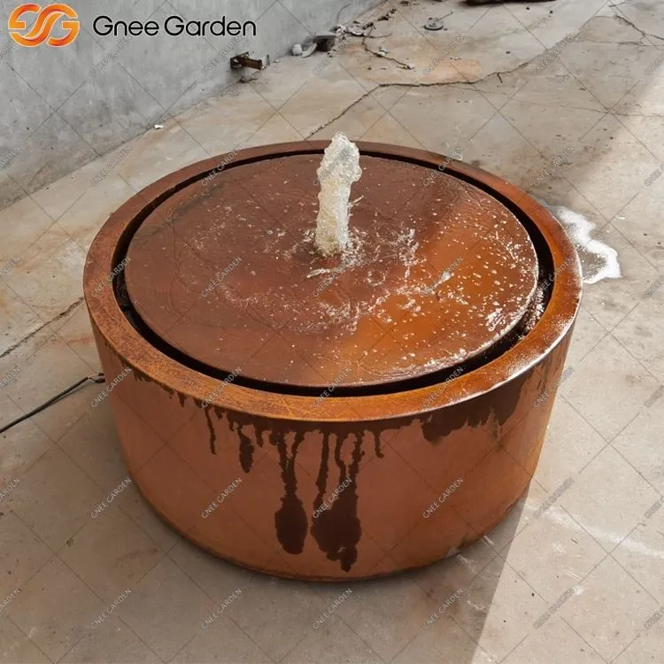 Водна система Corten на открито с вградена помпа