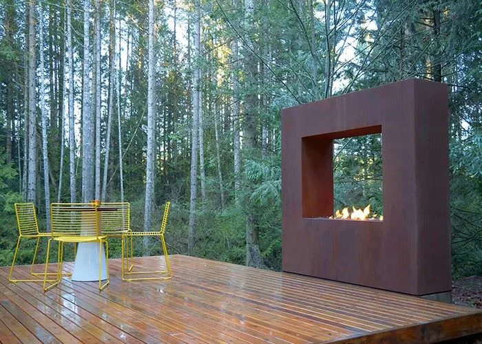 Outdoor Heater Corten Steel Fireplace