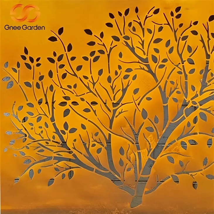 Лазерно изрязани стоманени екрани за вътрешен двор за вътрешен двор