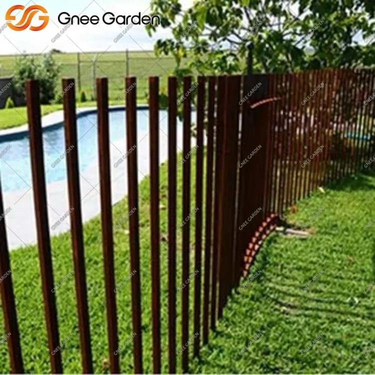 Ръждясала стоманена ограда на Corten за съвременен озеленяване