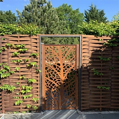 Персонализирана градинска порта от стомана Corten
