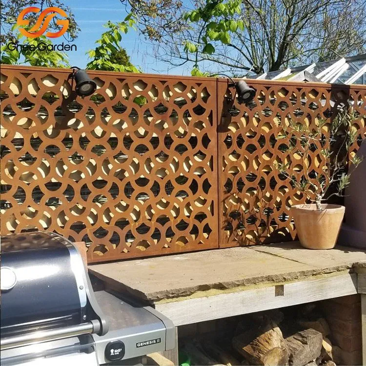 Стоманени екрани за поверителност от атмосферни влияния